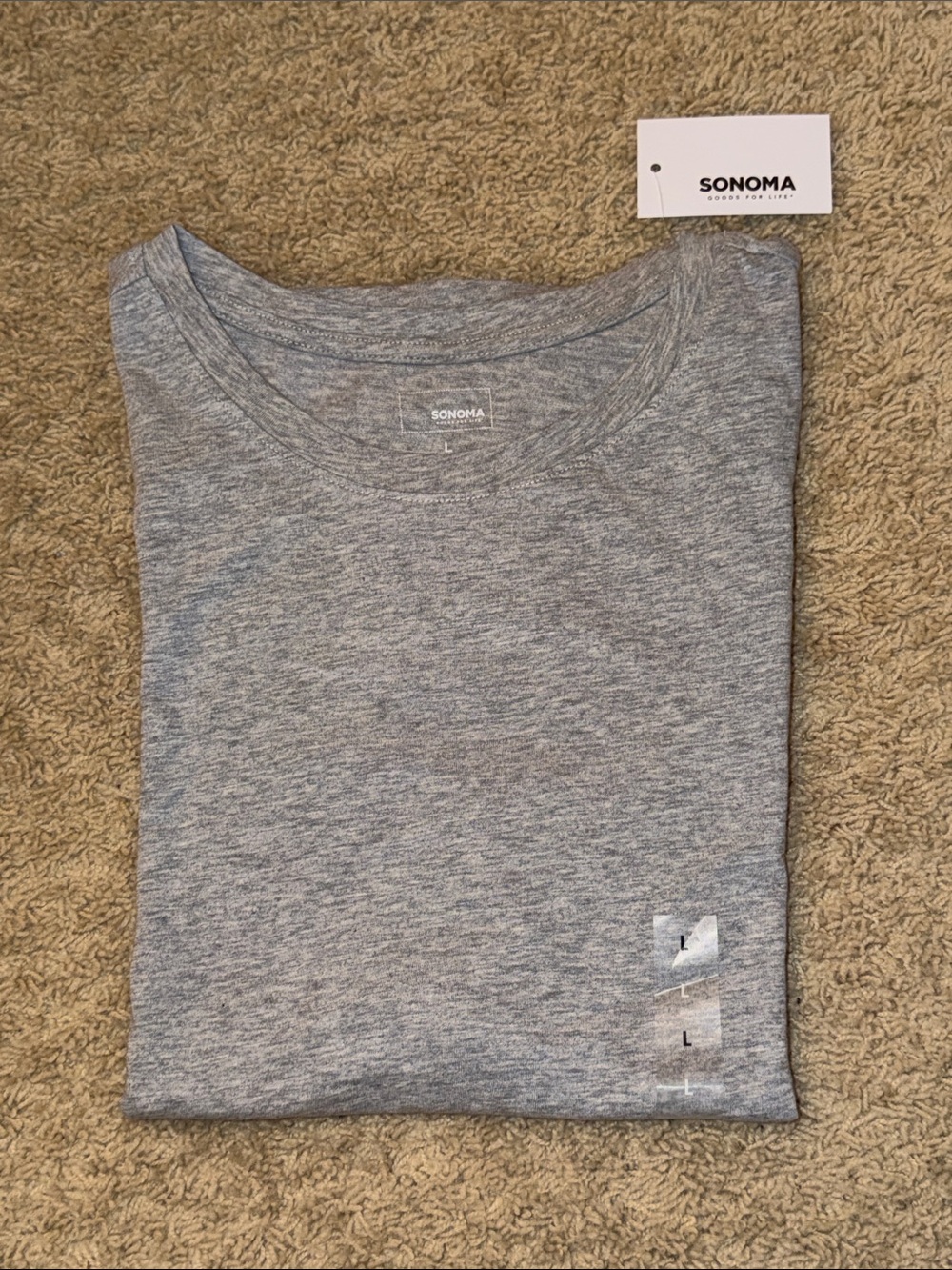 Sonoma Women's Light Heather Gray Scoop Neck Tank Top